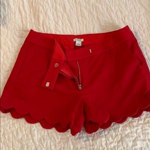 JCrew scalloped bottom shorts